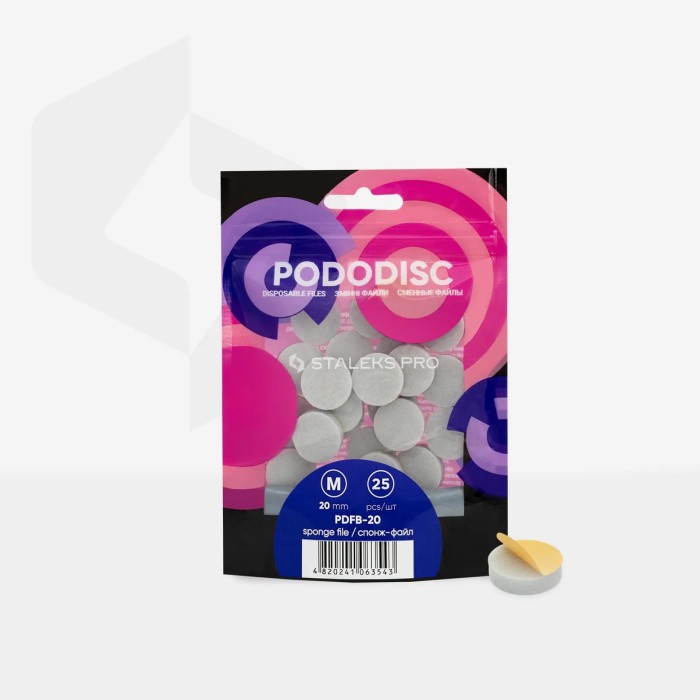 Staleks Expert Professional (PDFB-20) Pododisc M Disposable files-sponges for pedicure disc