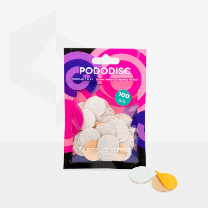 Staleks Expert (PDF-20-100w) Pododisc M Adhesive files for pedicure disc, 100 grit (50τμχ)