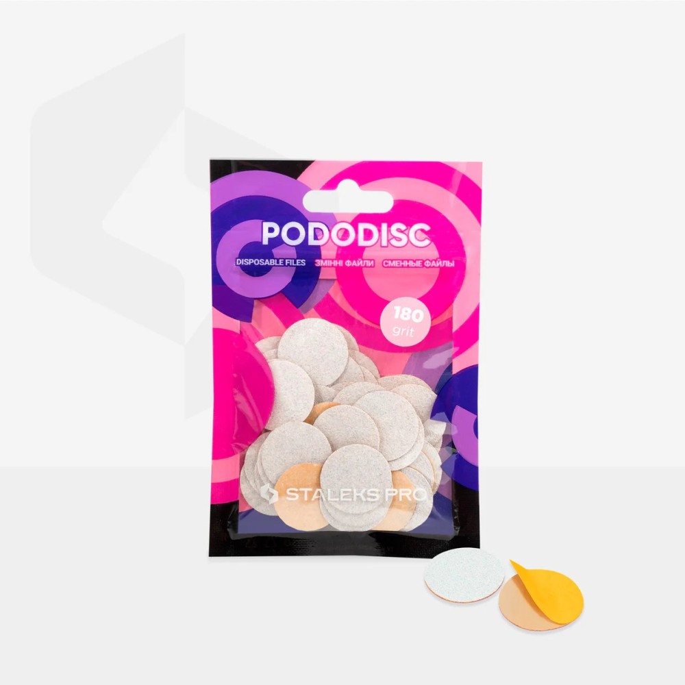Staleks Expert (PDF-20-180w) Pododisc M Adhesive files for pedicure disc, 180 grit (50τμχ)