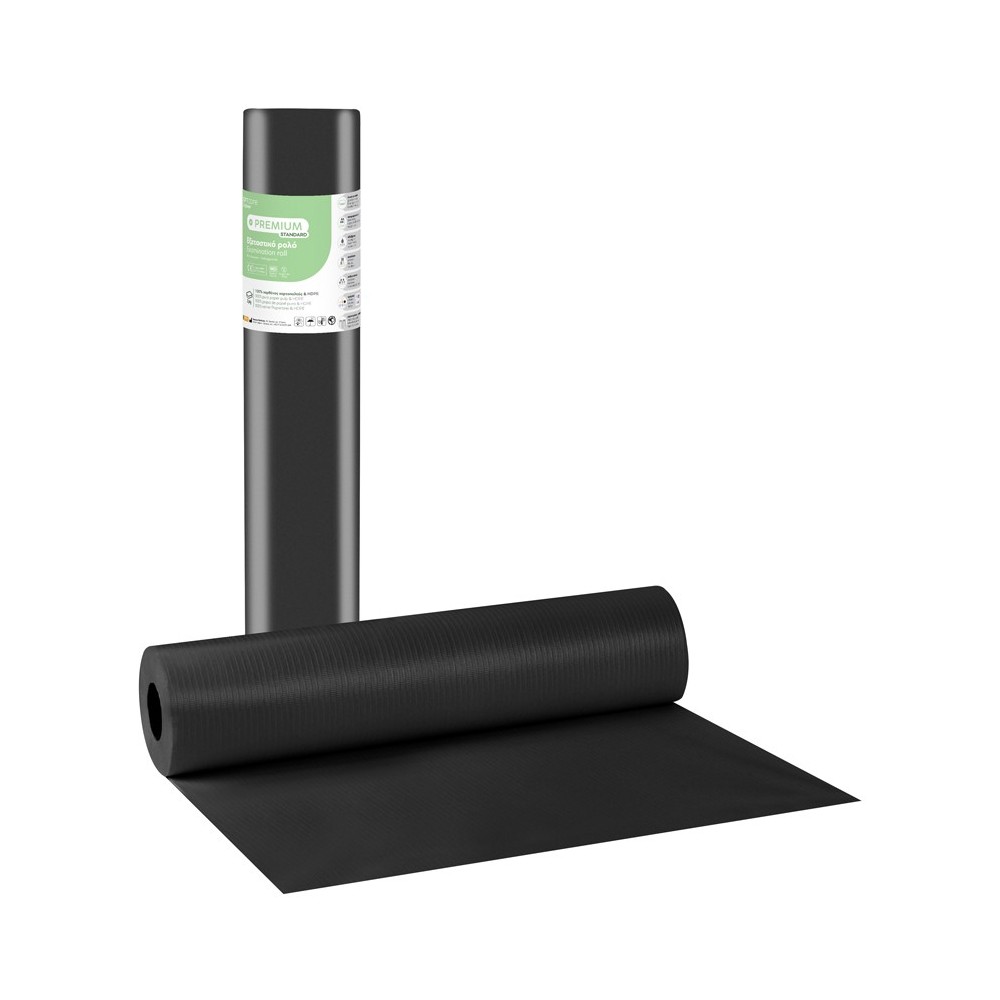 Soft Care Premium Standard 2ply Χαρτί & PE Εξεταστικό ρολό 50cm x 50m black