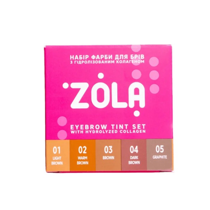 Zola (04969) Set of Eyebrow Tint With Collagen Sachet 5x5ml