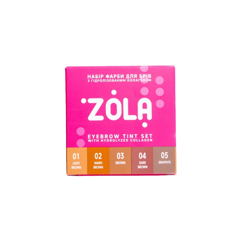 Zola (04969) Set of Eyebrow Tint With Collagen Sachet 5x5ml