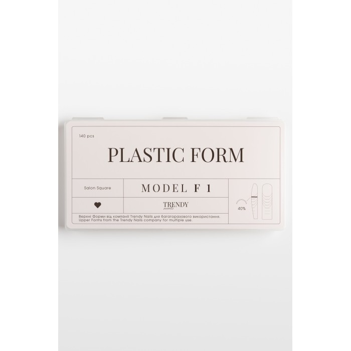 Trendy nails (19PF-100TN) Upper Plastic Form Salon Square 140pcs