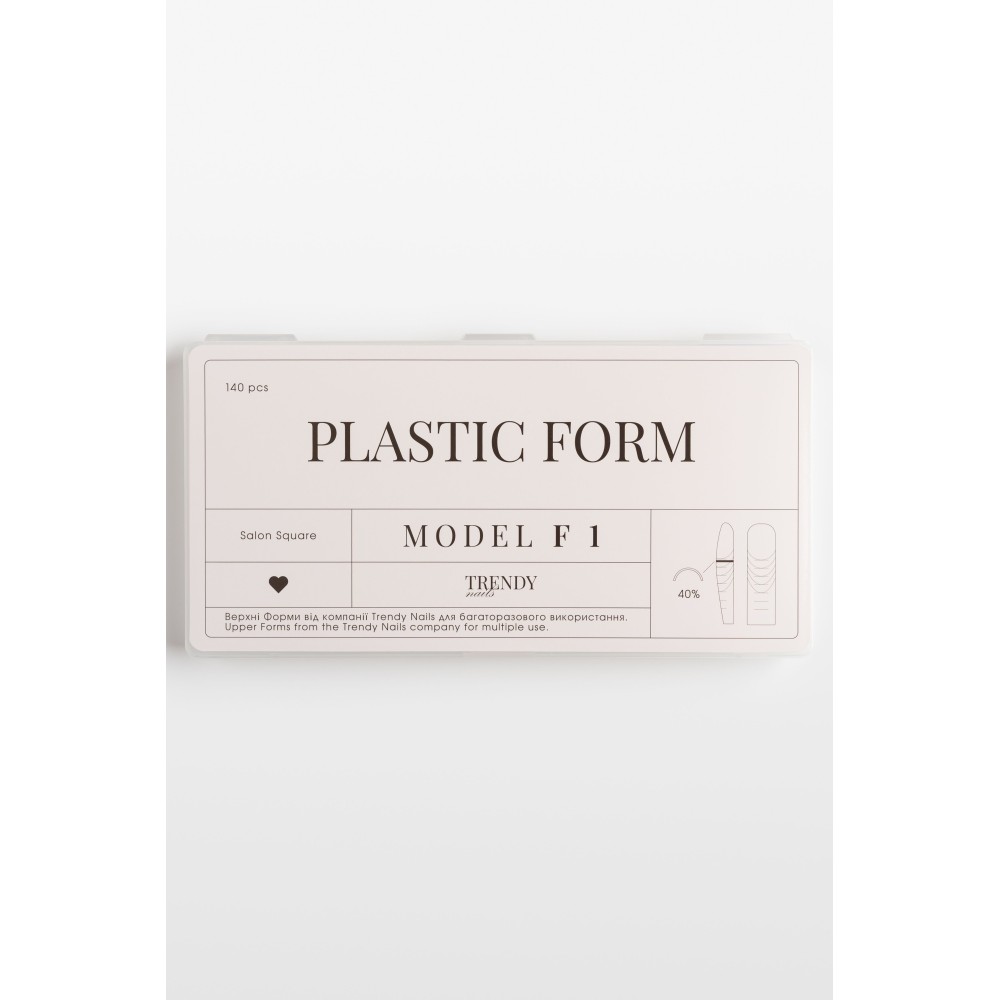 Trendy nails (19PF-100TN) Upper Plastic Form Salon Square 140pcs