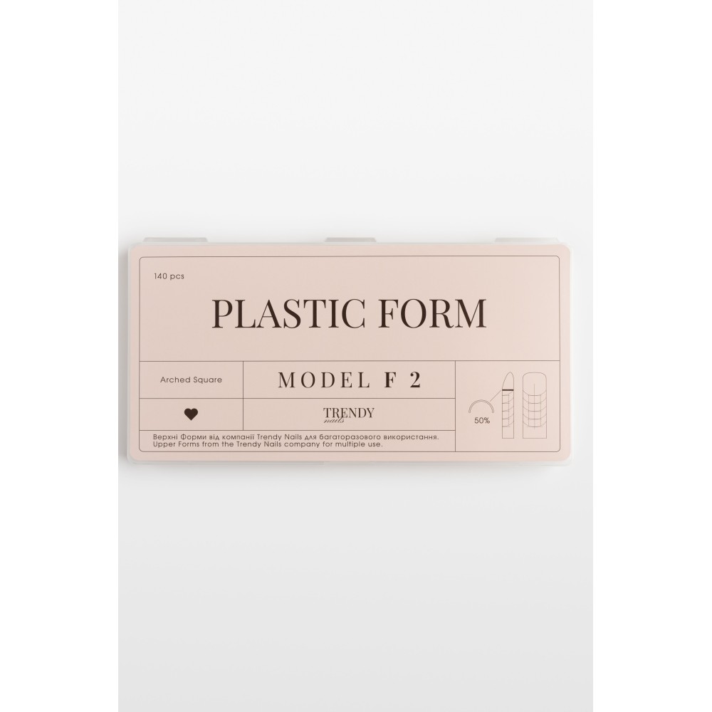 Trendy nails (19PF-101TN) Upper Plastic Form Arched Square 140pcs