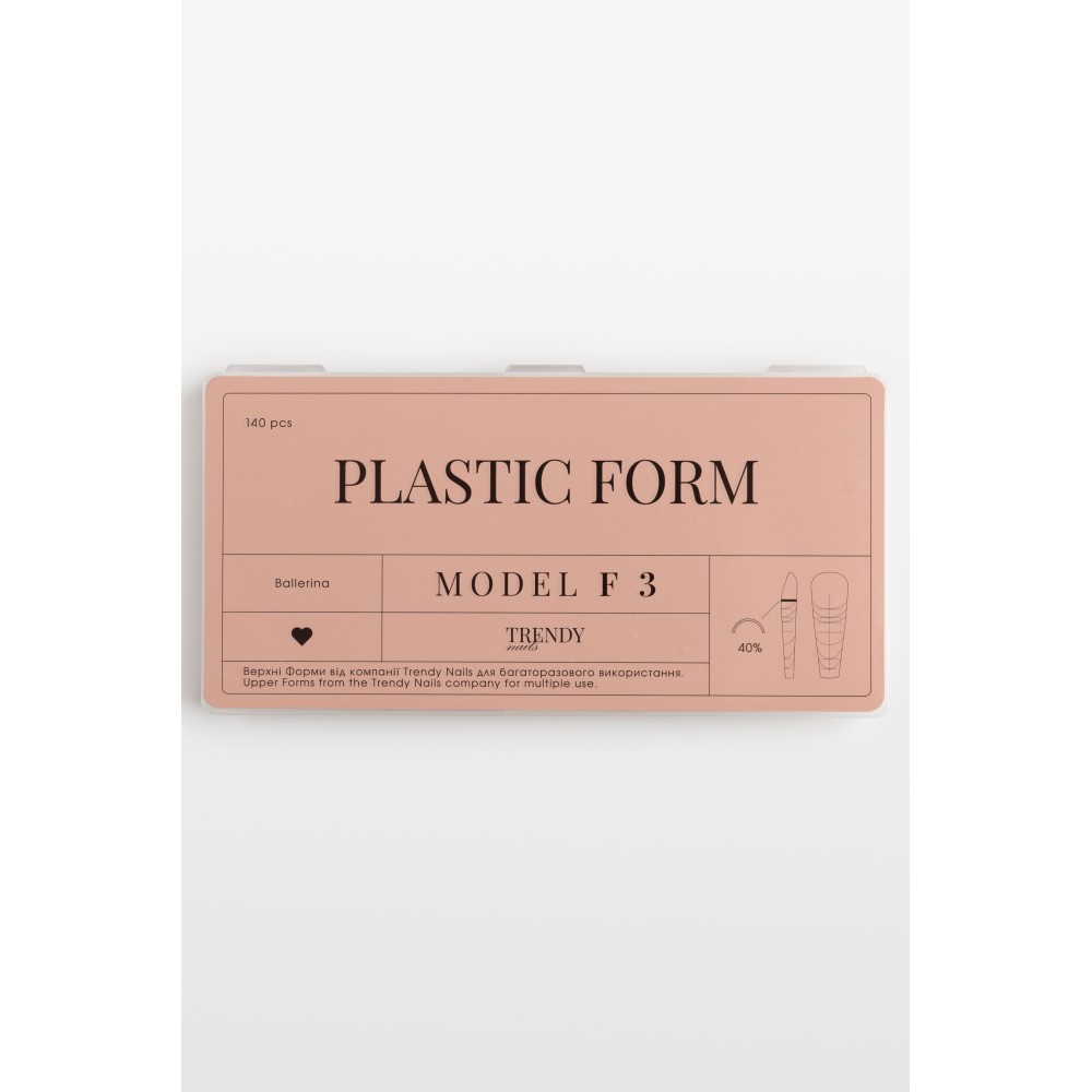 Trendy nails (19PF-102TN) Upper Plastic Form Ballerina 140pcs