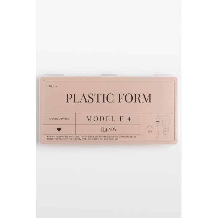Trendy nails (19PF-103TN) Upper Plastic Form Arched Almond 140pcs