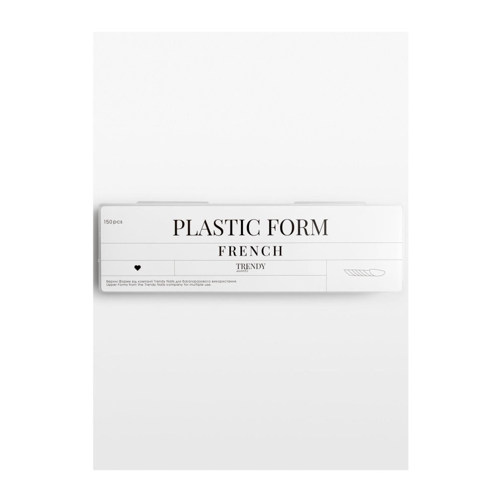 Trendy nails (19PF-104TN) Upper Plastic Form French 150pcs