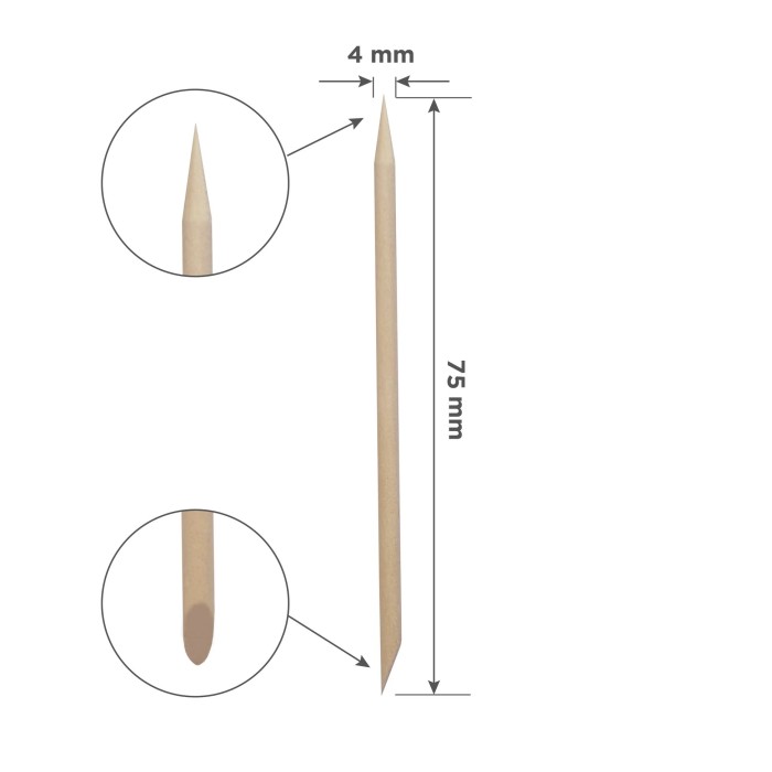 Staleks Expert  (DOS-20/100) Orange stick wooden